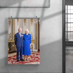 King Charles III and Queen Camilla official Australian portrait - full length version poster 4