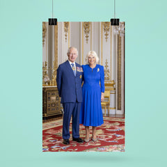 King Charles III and Queen Camilla official Australian portrait - full length version poster 6