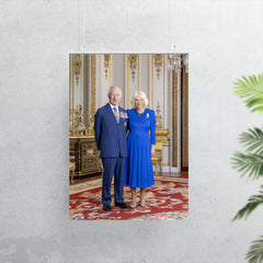 King Charles III and Queen Camilla official Australian portrait - full length version poster 7