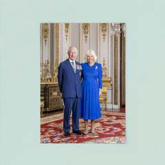 King Charles III and Queen Camilla official Australian portrait - full length version poster 8