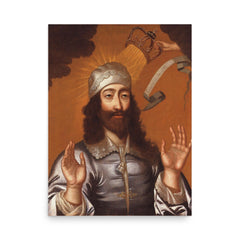 King Charles the Martyr poster on a plain backdrop in size 18"x24".