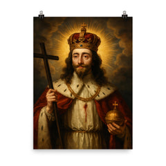 King Charles the Martyr poster on a plain backdrop in size 8"x10".