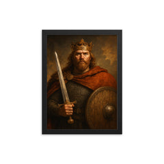 King Cnut framed print on a plain backdrop in size 12"x16".