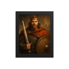 King Cnut framed print on a plain backdrop in size 8"x10".