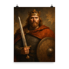 King Cnut poster on a plain backdrop in size 8"x10".