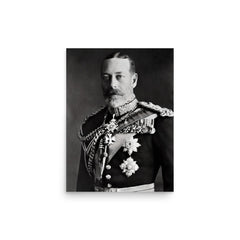 King George V poster on a plain backdrop in size 12"x16".