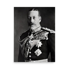 King George V poster on a plain backdrop in size 18"x24".