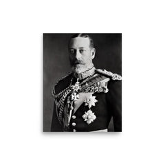 King George V poster on a plain backdrop in size 8"x10".