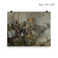 King Henry V at the Battle of Agincourt by Sir John Gilbert, 1415 poster 2