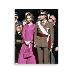 King Juan Carlos I poster on a plain backdrop in size 16"x20".