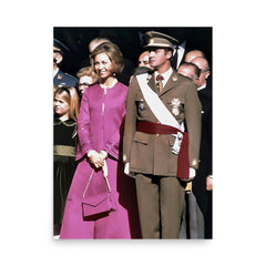 King Juan Carlos I poster on a plain backdrop in size 18"x24".