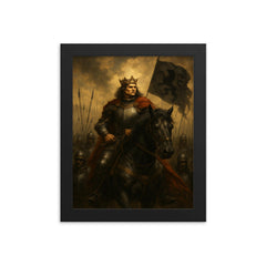 King Matthias Corvinus and the Black Army framed print on a plain backdrop in size 8"x10".
