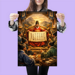 King Sejong unveiling Hangul to scholars poster 3