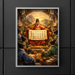 King Sejong unveiling Hangul to scholars poster 5