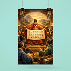King Sejong unveiling Hangul to scholars poster 6