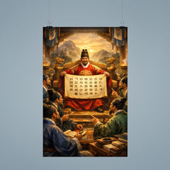 King Sejong unveiling Hangul to scholars poster 9