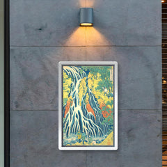 Kirifuri Waterfall at Kurokami Mountain by Hokusai poster 2