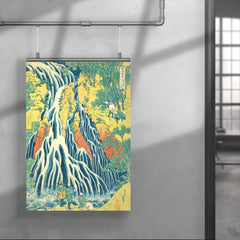 Kirifuri Waterfall at Kurokami Mountain by Hokusai poster 4