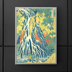 Kirifuri Waterfall at Kurokami Mountain by Hokusai poster 5