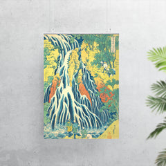Kirifuri Waterfall at Kurokami Mountain by Hokusai poster 7