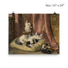 Kittens at Play by Henriette Ronner-Knip poster 2