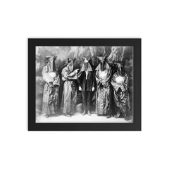 Knights of the Invisible Jungle of the Tiger's Eye framed print on a plain backdrop in size 8"x10".