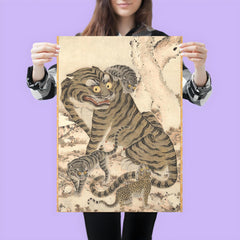 Korean art - Tiger Family - late 1800s poster 3