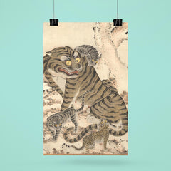 Korean art - Tiger Family - late 1800s poster 6