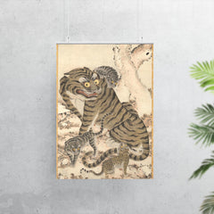 Korean art - Tiger Family - late 1800s poster 7