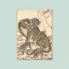 Korean art - Tiger Family - late 1800s poster 8