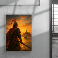 Koxinga at dawn facing Dutch fortress poster 4