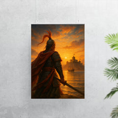 Koxinga at dawn facing Dutch fortress poster 7