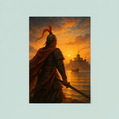Koxinga at dawn facing Dutch fortress poster 8