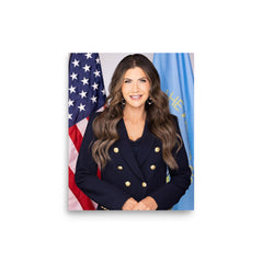 Kristi Noem poster on a plain backdrop in size 8"x10".