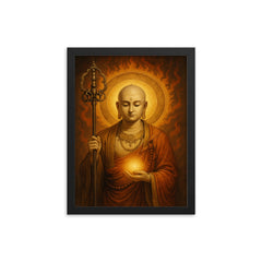 Ksitigarbha framed print on a plain backdrop in size 12"x16".