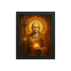 Ksitigarbha framed print on a plain backdrop in size 8"x10".