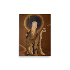 Ksitigarbha poster on a plain backdrop in size 12"x16".