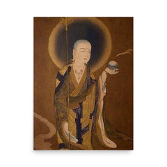 Ksitigarbha poster on a plain backdrop in size 18"x24".