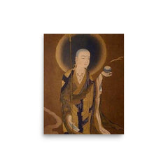 Ksitigarbha poster on a plain backdrop in size 8"x10".