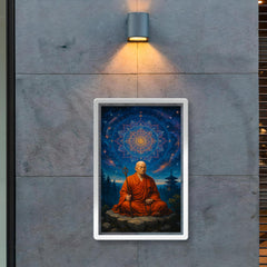 Kūkai on Mount Koya with cosmic mandala poster 2