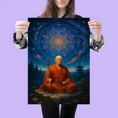 Kūkai on Mount Koya with cosmic mandala poster 3