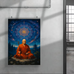Kūkai on Mount Koya with cosmic mandala poster 4