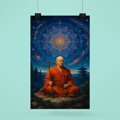 Kūkai on Mount Koya with cosmic mandala poster 6