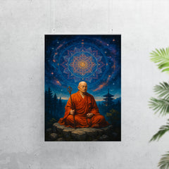 Kūkai on Mount Koya with cosmic mandala poster 7