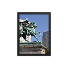 Kusunoki Masashige framed print on a plain backdrop in size 12"x16".