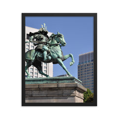 Kusunoki Masashige framed print on a plain backdrop in size 16"x20".