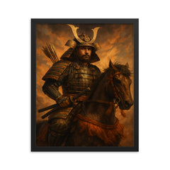Kusunoki Masashige framed print on a plain backdrop in size 16"x20".