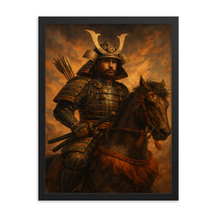 Kusunoki Masashige framed print on a plain backdrop in size 18"x24".
