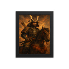Kusunoki Masashige framed print on a plain backdrop in size 8"x10".