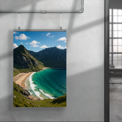 Kvalvika Beach Lofoten Norway poster 4